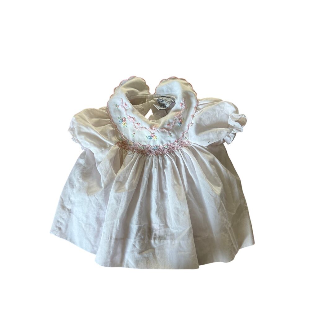 Vintage First Impressions infants wear pink floral dress‎